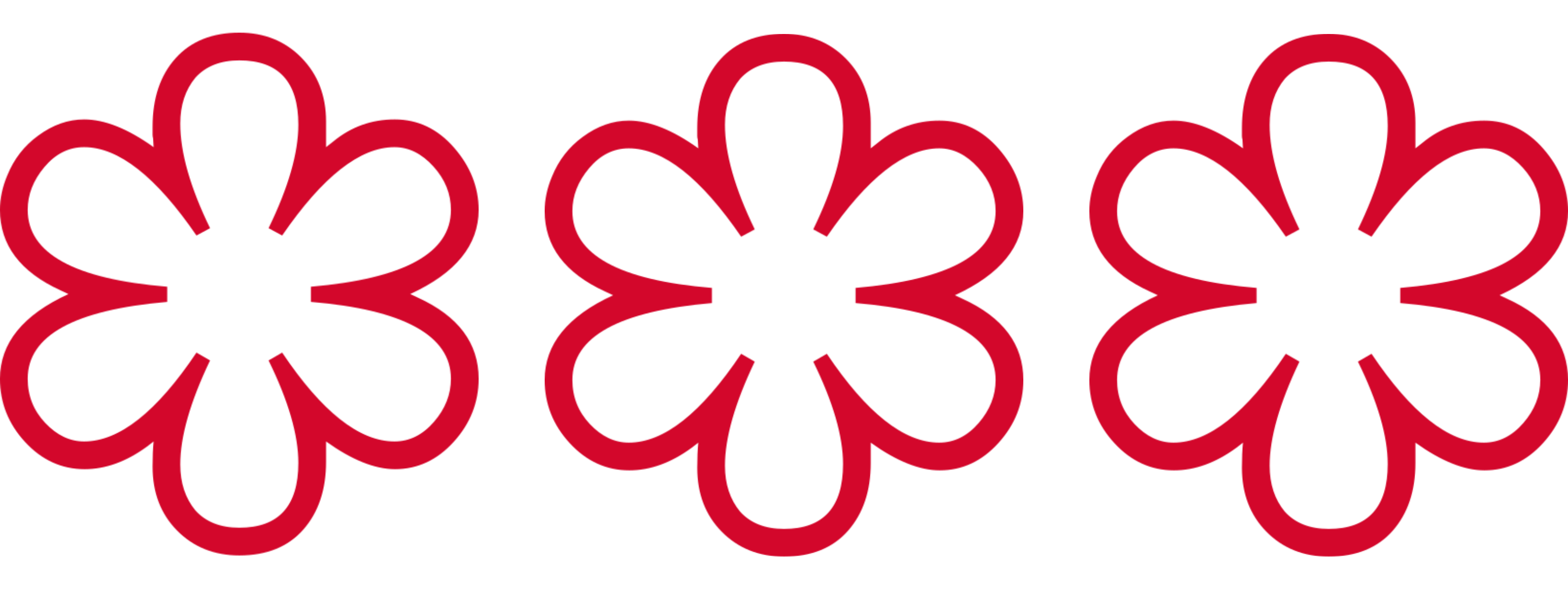 the three Michelin stars